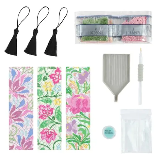 Vintage Floral Diamond Art Bookmark Kit by Make Market&reg; {3}