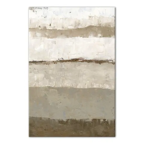 Neutral Stripes 24" x 36" Canvas Wall Art {1}