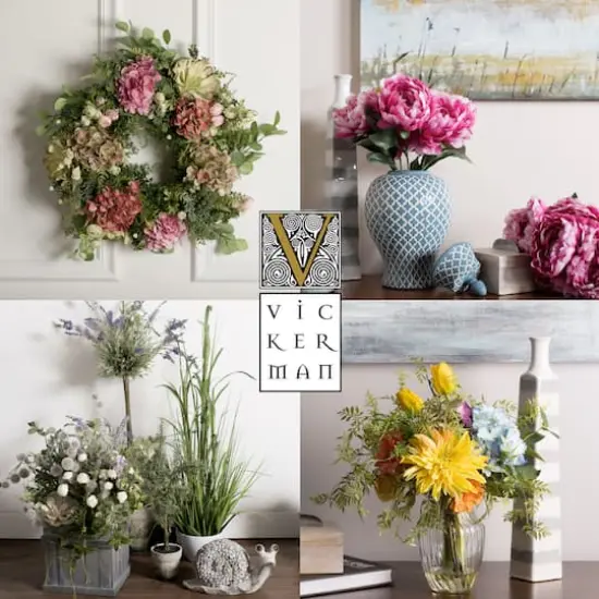 10" Artificial Tulips in Black Plastic Planters Pots, 6ct. {5}