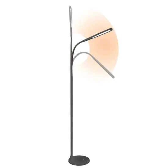 OttLite Black Natural Daylight LED Flexible Floor Lamp {4}