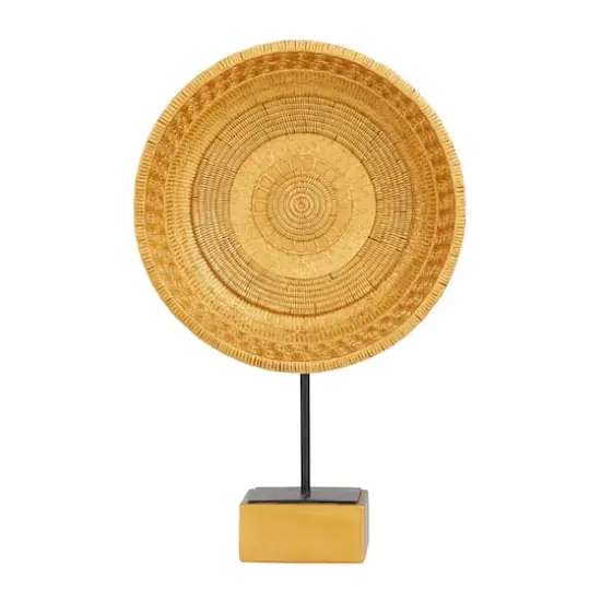 Gold Polystone Glam Sculpture, 20" x 13" x 6" {1}