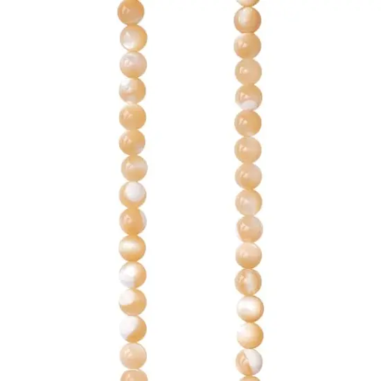 Natural Amber Mother of Pearl Beads, 4mm by Bead Landing&trade; {1}