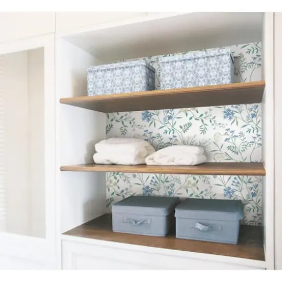 RoomMates Meadow Mix Peel & Stick Wallpaper White/Blue {4}