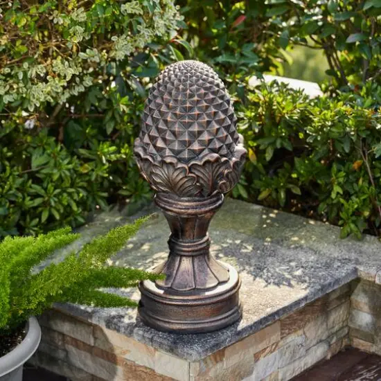 Glitzhome&reg; 22.5" Artichoke Garden Statue Bronze {5}