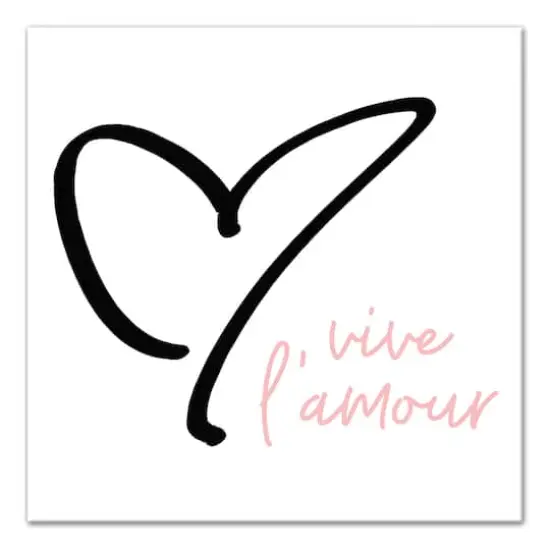 Vive L'Amour Canvas Wall Art {1}