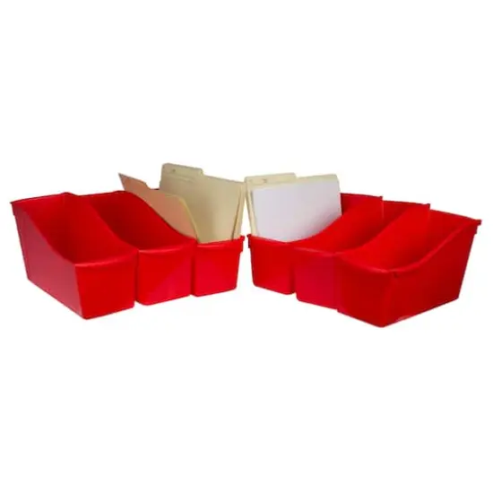 Storex Large Book Bin, 6ct. Red {4}