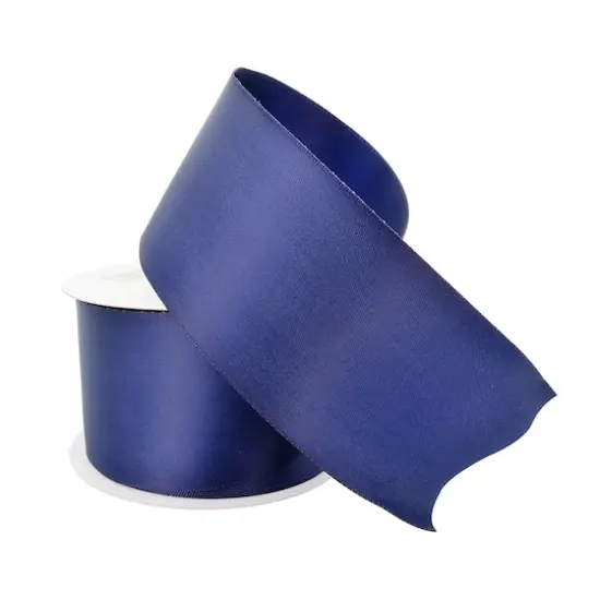2.5" x 8.3yd. Wired Satin Ribbon by Celebrate It&reg; Navy {3}