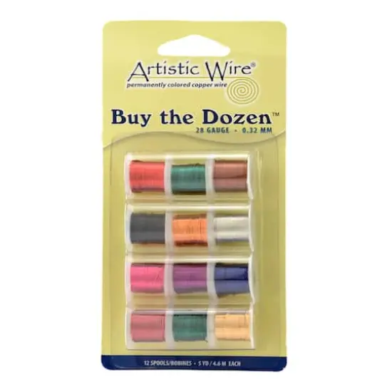 Artistic Wire&reg; Buy-The-Dozen 28 Gauge Assorted Colored Wire Set {1}