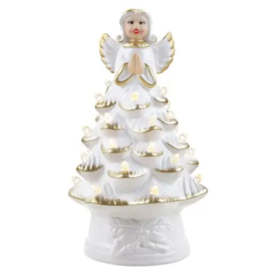 8" Nostalgic Ceramic Angel Tree {1}