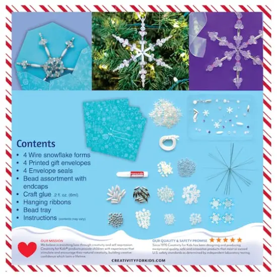 Creativity for Kids&reg; Beaded Snowflake Ornaments {12}