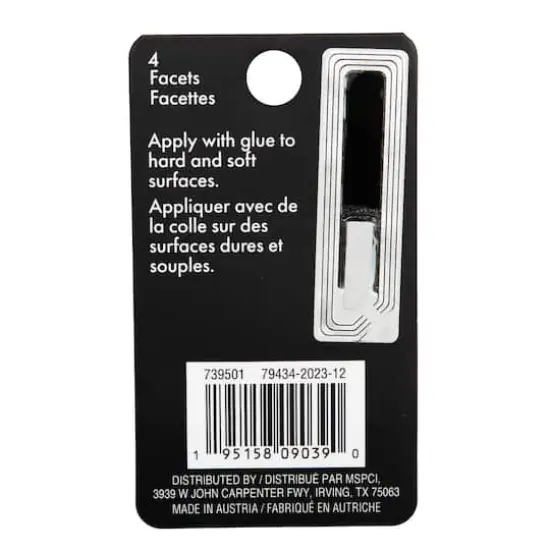 3.7mm Crystal AB Baguette Glue-On Austrian Crystals by Bead Landing&trade;, 10ct. {5}