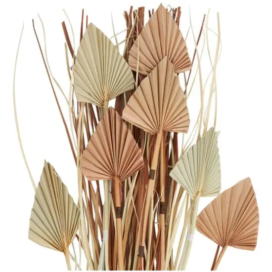 Brown Dried Fan Palm Leaf & Grass Bundle {3}