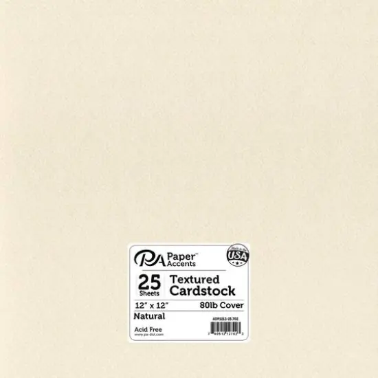 PA Paper™ Accents 12" x 12" 80lb. Textured Cardstock, 25 Sheets Clove {2}
