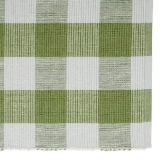 DII&reg; Buffalo Check Ribbed Placemat, 6ct. Antique Green/White {5}