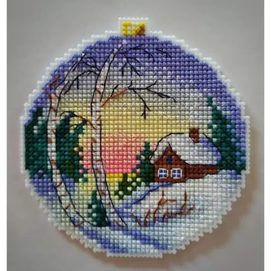 MP Studia Winter Landscape Plastic Canvas Counted Cross Stitch Kit {1}