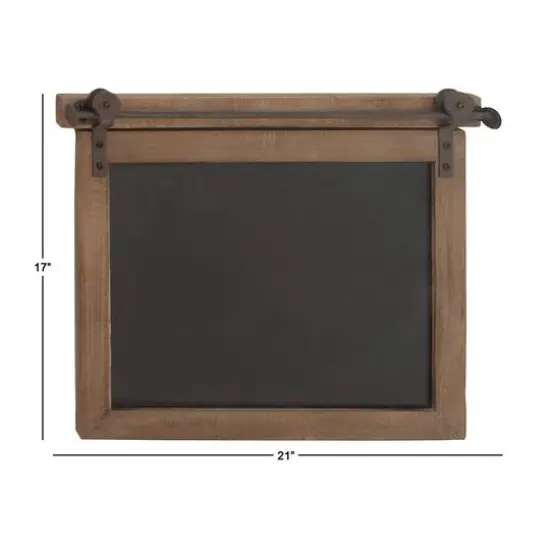 Brown Wall Mounted Chalkboard {5}