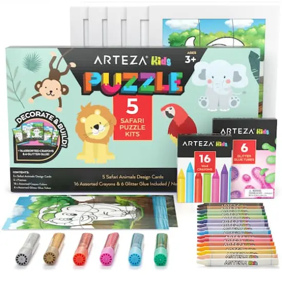 Arteza&reg; Kids Safari Jigsaw Puzzle Set, 32 pcs {1}