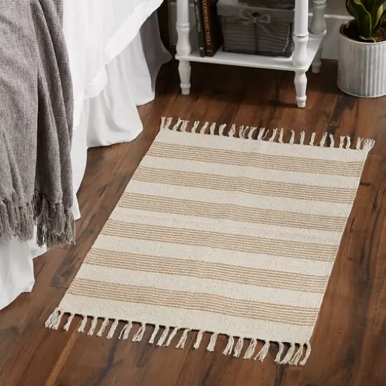 DII&reg; Stone Ticking Stripe Hand-Loomed Rug, 2ft. x 3ft. {6}
