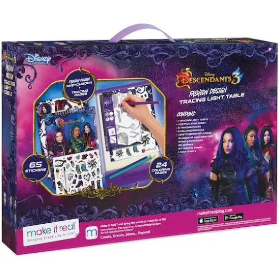 Make It Real™ Disney® Descendants 3 Fashion Design Tracing Light Table Set {6}