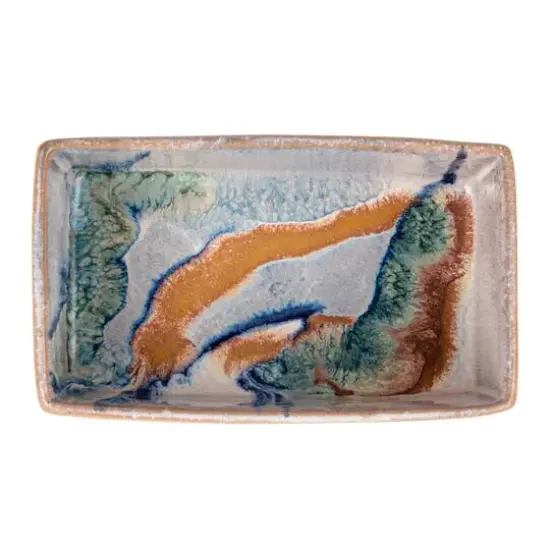 Hello Honey&reg; 7" Square Abstract Artistry Stoneware Bowl {8}