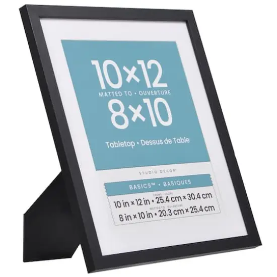 Basics&trade; Linear Tabletop Frame with Mat by Studio D&eacute;cor&reg; Black {3}