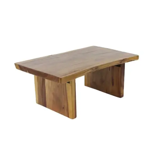 Brown Wood Contemporary Coffee Table, 16" x40" x24" {4}