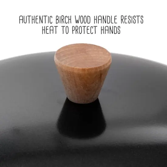 Honey Can Do 14'' Joyce Chen Classic Series Carbon Steel Wok Lid with Birch Knob {6}