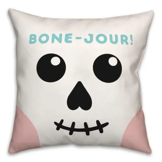 Bone-Jour! Throw Pillow {1}