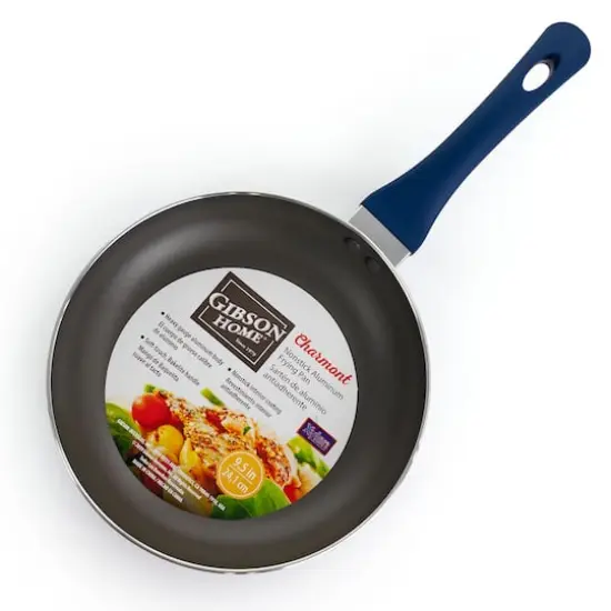 Gibson Home&reg; Charmont 9.5'' Yale Blue Nonstick Aluminum Frying Pan {4}