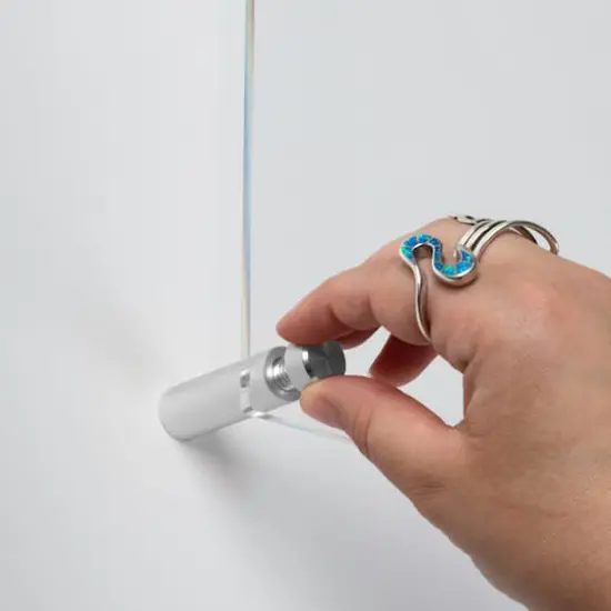 Wexel Art Mixed Single Panel Acrylic Floating Wall Frames & Magnets Set of 4 Silver {5}