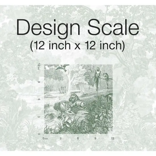 RoomMates Jungle Toile Peel & Stick Wallpaper Green/Gray {8}