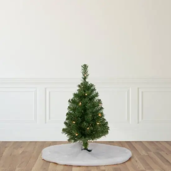 2ft. Pre-Lit Oakridge Noble Fir Artificial Christmas Tree, Clear Lights {3}