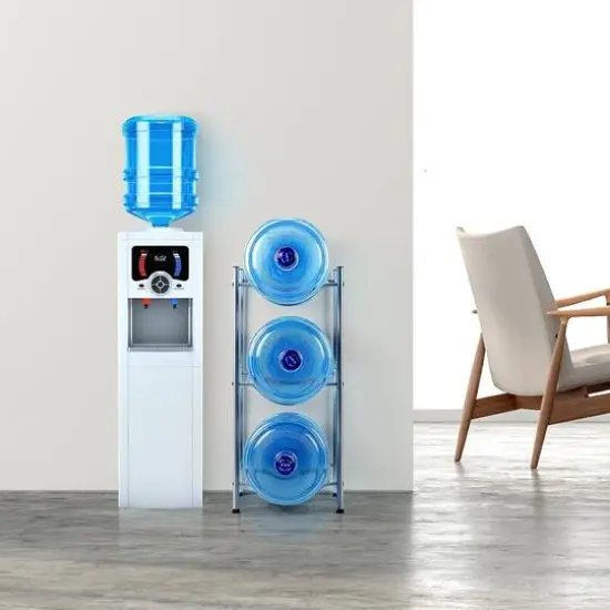 NEX&trade; 3-Tier 5-Gallon Silver Water Jug Storage Rack {4}