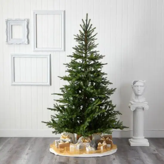 7ft. Unlit North Carolina Spruce Artificial Christmas Tree {6}