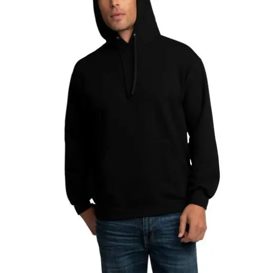 Fruit of the Loom Eversoft Fleece Pullover HoodieBlack {4}