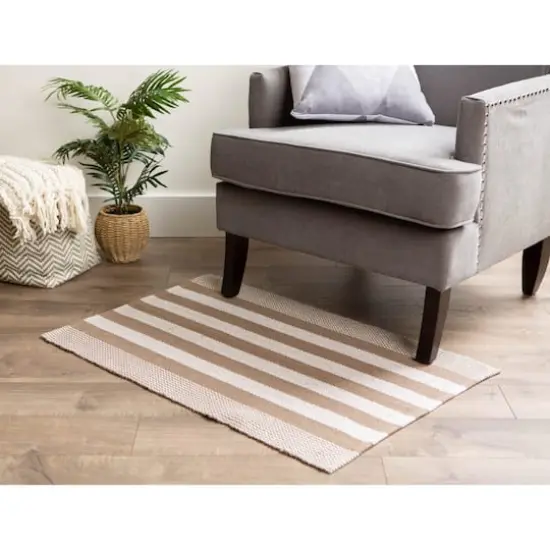 DII&reg; Stone Cabana Stripe Recycled Yarn Rug, 2ft. x 3ft. {6}