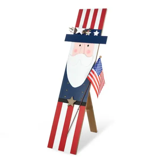 Glitzhome&reg; 36" Patriotic Americana Uncle Sam Porch D&eacute;cor {1}