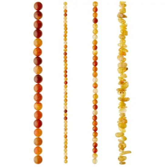 Yellow Agate Stone Semi-Precious Beads Value Pack by Bead Landing&trade; {1}