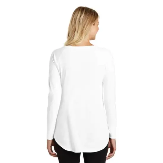 District&reg; Perfect Tri&reg; Women's Long Sleeve Tunic T-Shirt White {6}
