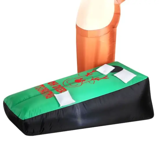 Airflowz Inflatable Santa & Reindeer Playing Cornhole {9}
