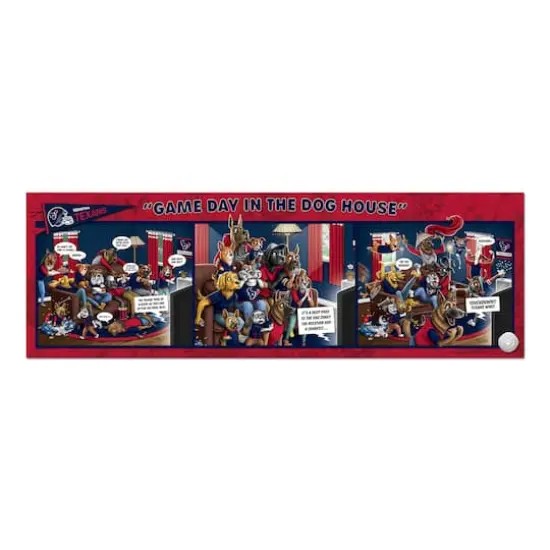 NFL Game Day in the Dog House 1,000 Piece Puzzle Houston Texans {4}