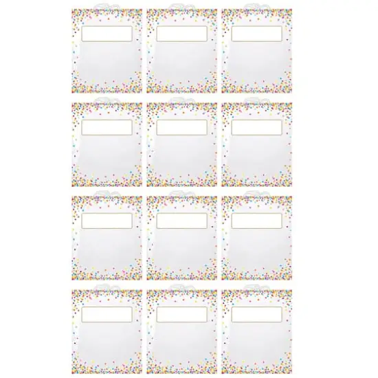Ashley Productions&reg; 10.5" x 12.5" Hanging Confetti Pattern Storage/Book Bags, 12ct. {1}
