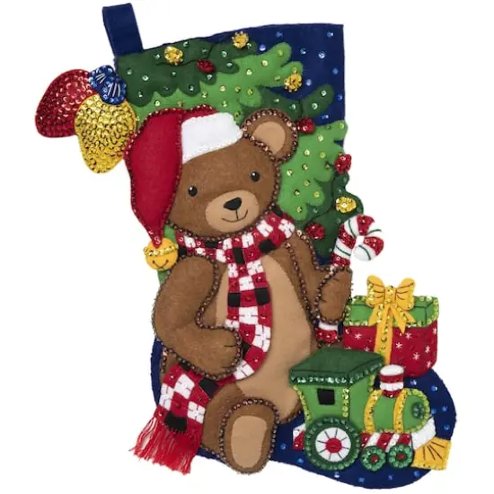 Bucilla Teddy Bear Felt Stocking Kit {3}