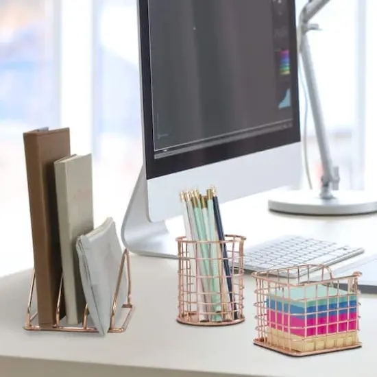 Sorbus 5-Piece Desk Organizer Set for Home & Office Copper {5}