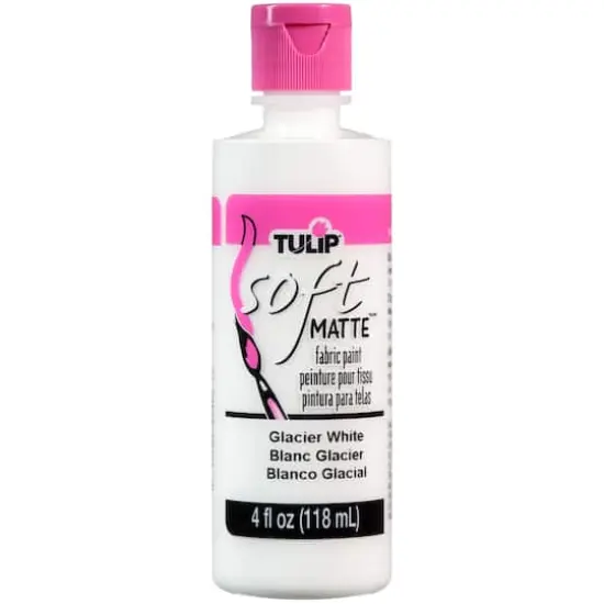Tulip&reg; Matte Soft Fabric Paint, 4oz. Glacier White {4}