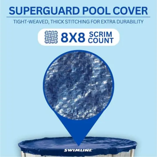 Swim Central 21ft. Blue Oval Super Guard Above Ground Swimming Pool Winter Cover {6}