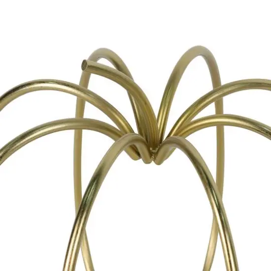 7.5" Gold Metal Pumpkin Tabletop D&eacute;cor by Ashland&reg; {5}