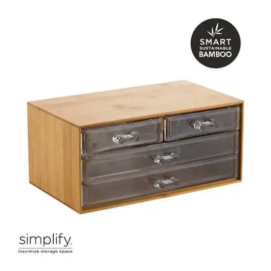 Simplify Bamboo 3-Tier Cosmetic & Jewelry Chest {5}