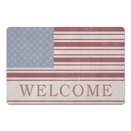 Welcome Flag Floor Mat {1}