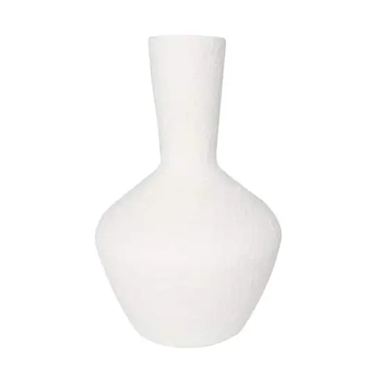 White Glass Textured Vase Set {4}